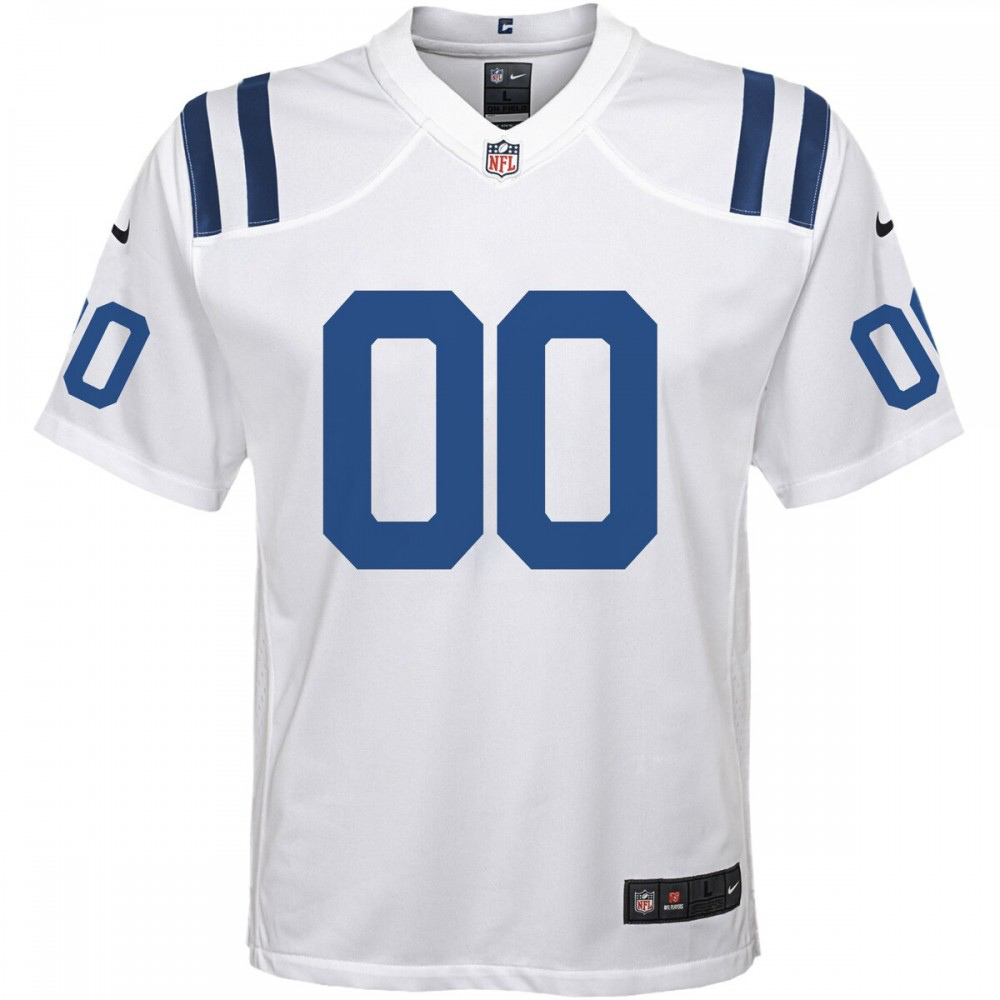 Nike Indianapolis Colts Youth Custom Game Jersey - White-GridironStore